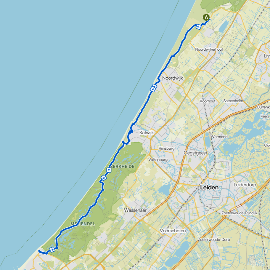 Tourkarte nach Scheveningen