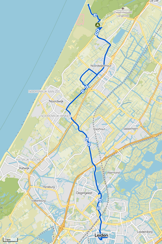 Tourkarte nach Leiden