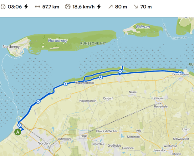 Fahrradtour von Norddeich nach Dornumersiel