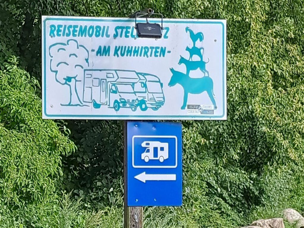 Stellplatz Am Kuhhirten Bremen Hinweisschild