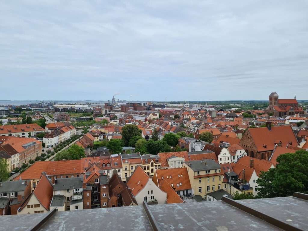 Wismar von oben Blick auf die Stadt