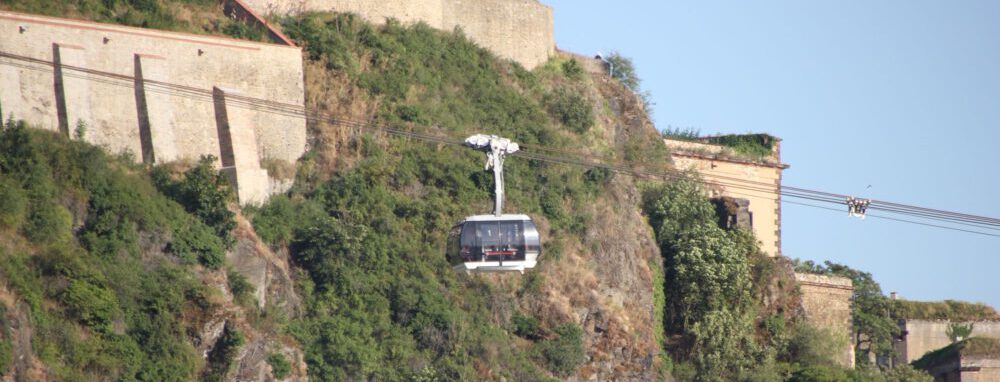 Mit der Seilbahn zur Festung Ehrenbreitstein