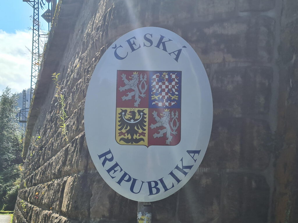 Grenzschild zu Tschechien