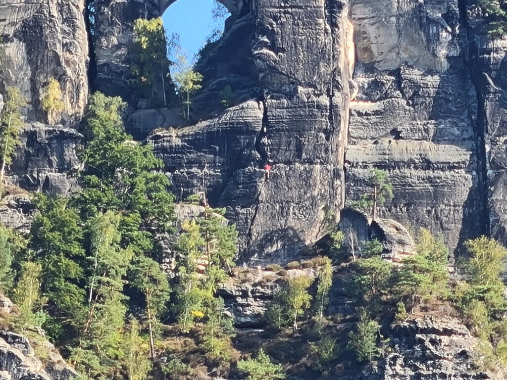 Bergsteiger im Elbsandsteingebirge